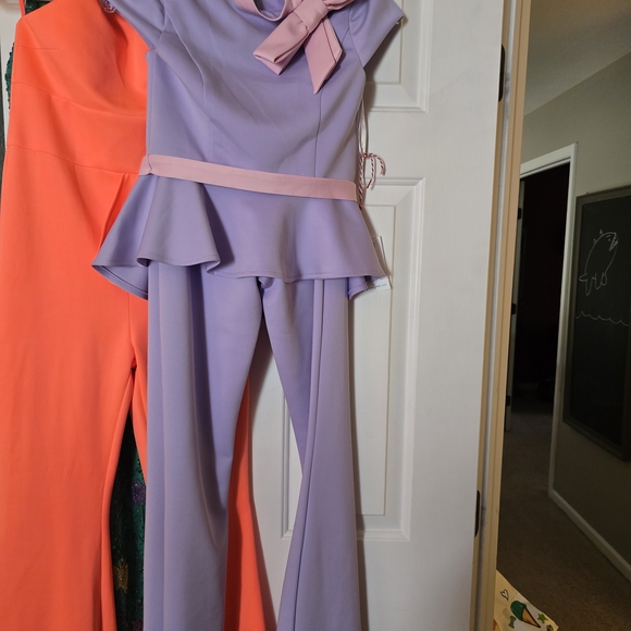 Lavender Peplum Jumpsuit